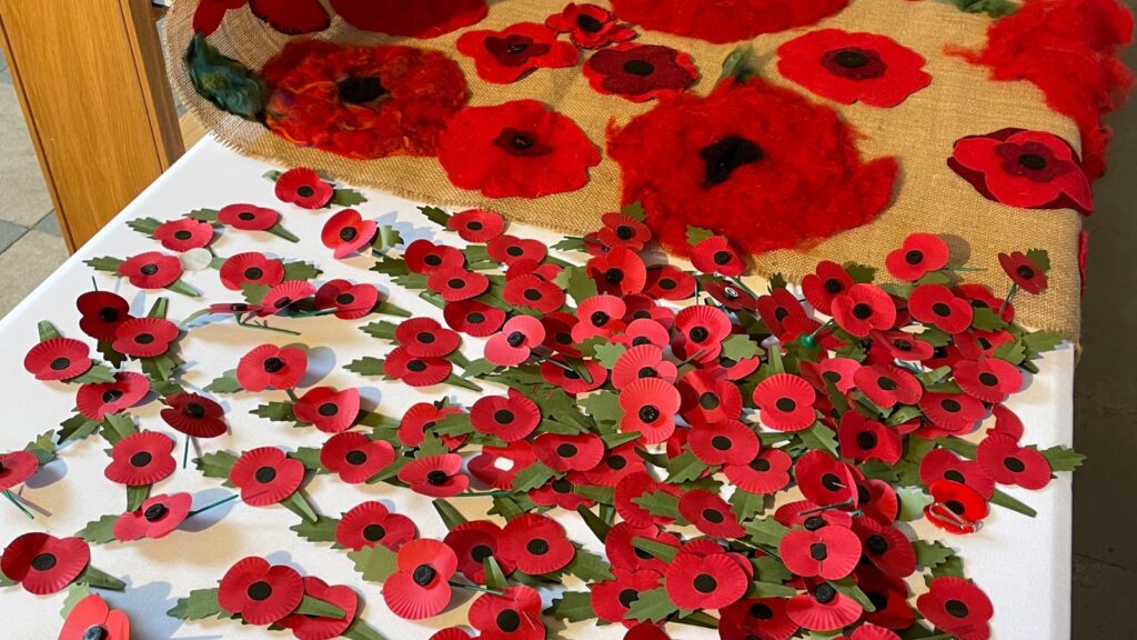 Poppies in the altar.