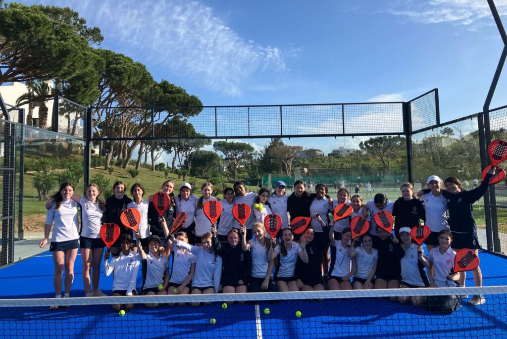 Pupils on the padel court.