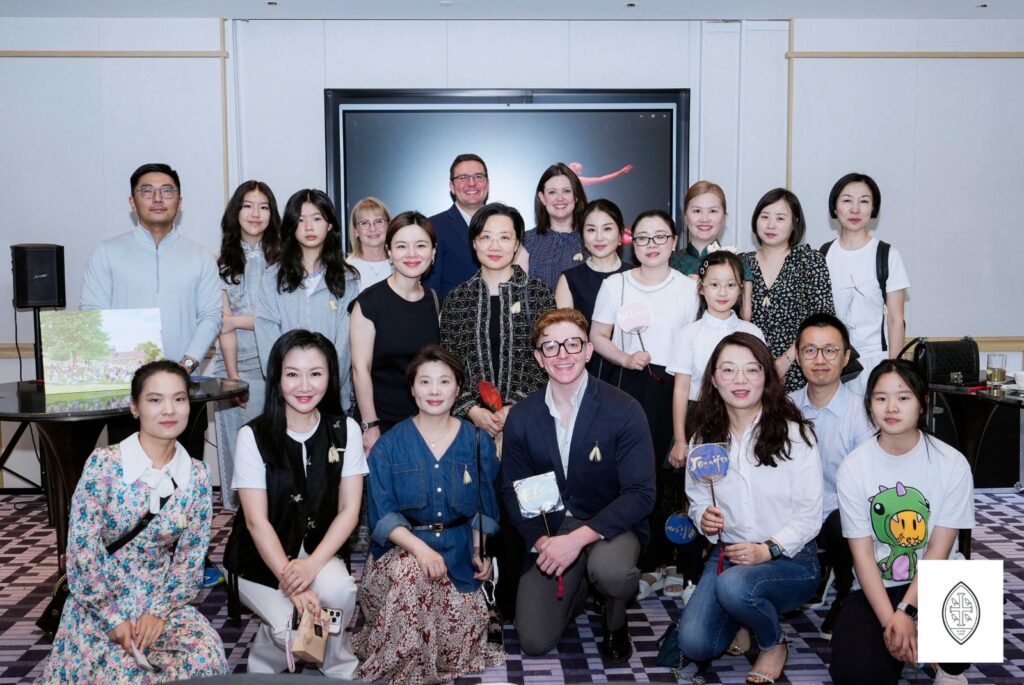 Nick, Vicky and Margot with parents at the Shanghai Parent Breakfast event.