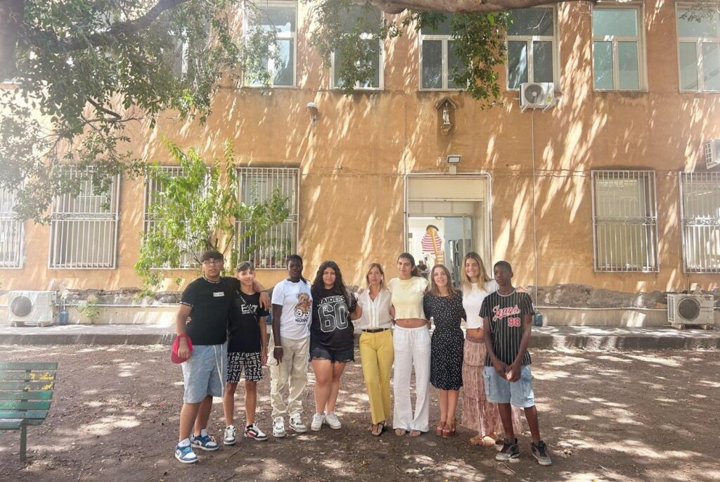 Mati, her friend, and their students.